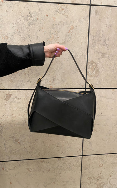 Black W/gold zip