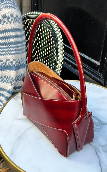 Red leather Bag
