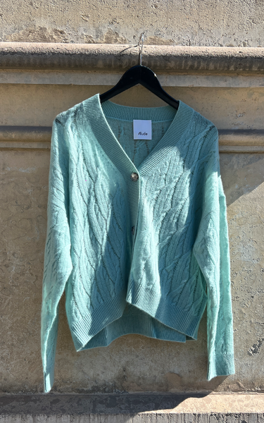 Green cardigan