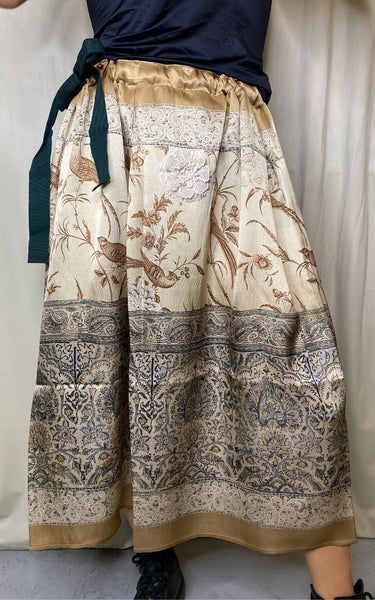 Bird Silk Skirt