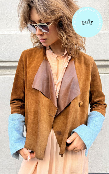 Brown suede