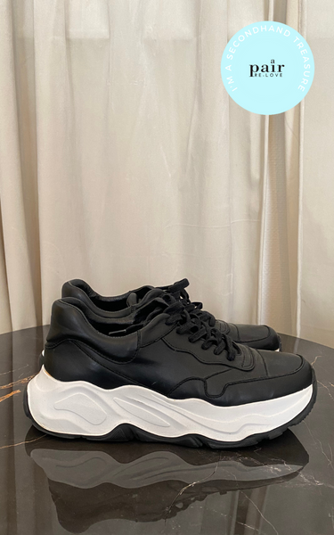 black sneakers