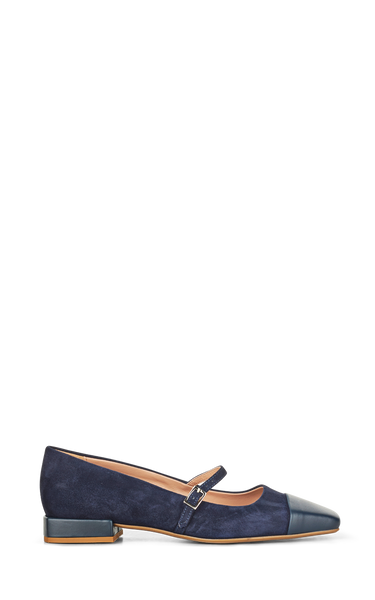 Navy suede